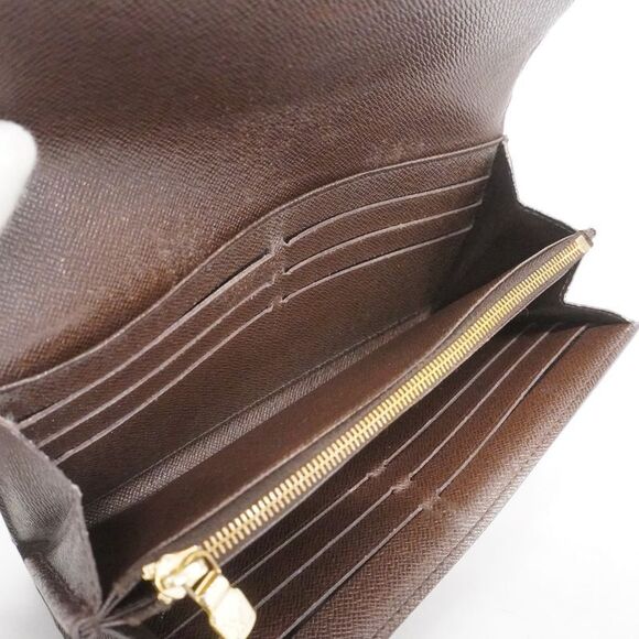 Louis Vuitton Damier Portefeuille Sarah N63209 Ebène Women's Long Wallet - Picture 3 of 10